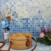 Round or Square Rattan Shoulder Bag 5