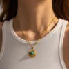 Geometric Circle Natural Turquoise Jewelry 3