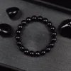 Unisex Natural Black Stones Bracelet 5