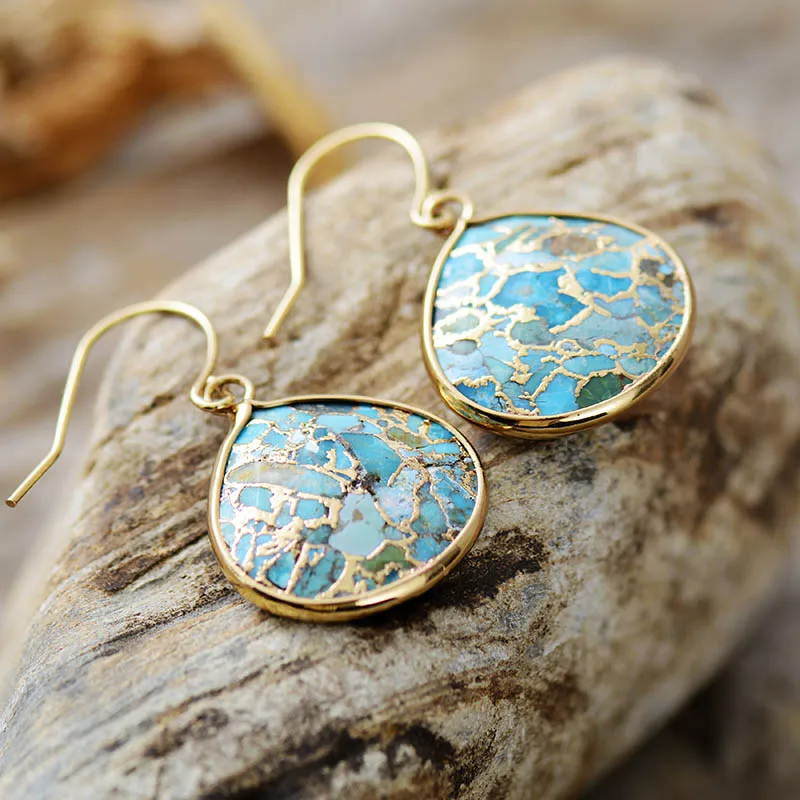 Art Deco Turquoise Earrings 2