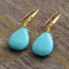 Classic Teardrop Turquoise Earrings 2