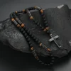 Black Obsidian Tiger-eye Beaded Necklace 5