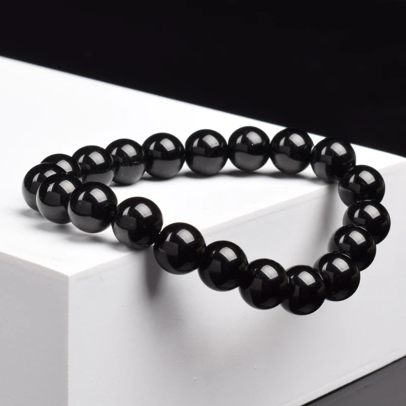 Unisex Natural Black Stones Bracelet 2