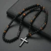 Black Obsidian Tiger-eye Beaded Necklace 4