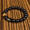 Initials Black Onyx and Tiger Eye Bracelet for Men 5