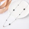 Long Bohemia Trendy Women Jewelry Statement Necklace Personality Long Oval Square Geometric Pendant Maxi Collar Chain 6